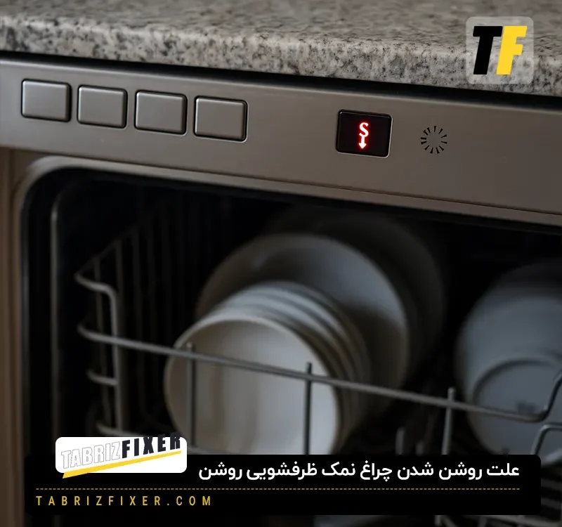 علت روشن شدن چراغ نمک ظرفشویی