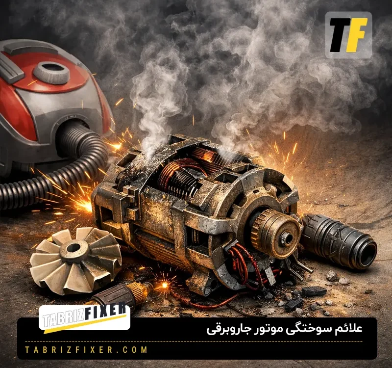 علانم سوختن موتور جاروبرقی