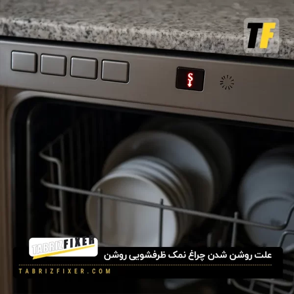 علت روشن شدن چراغ نمک ظرفشویی